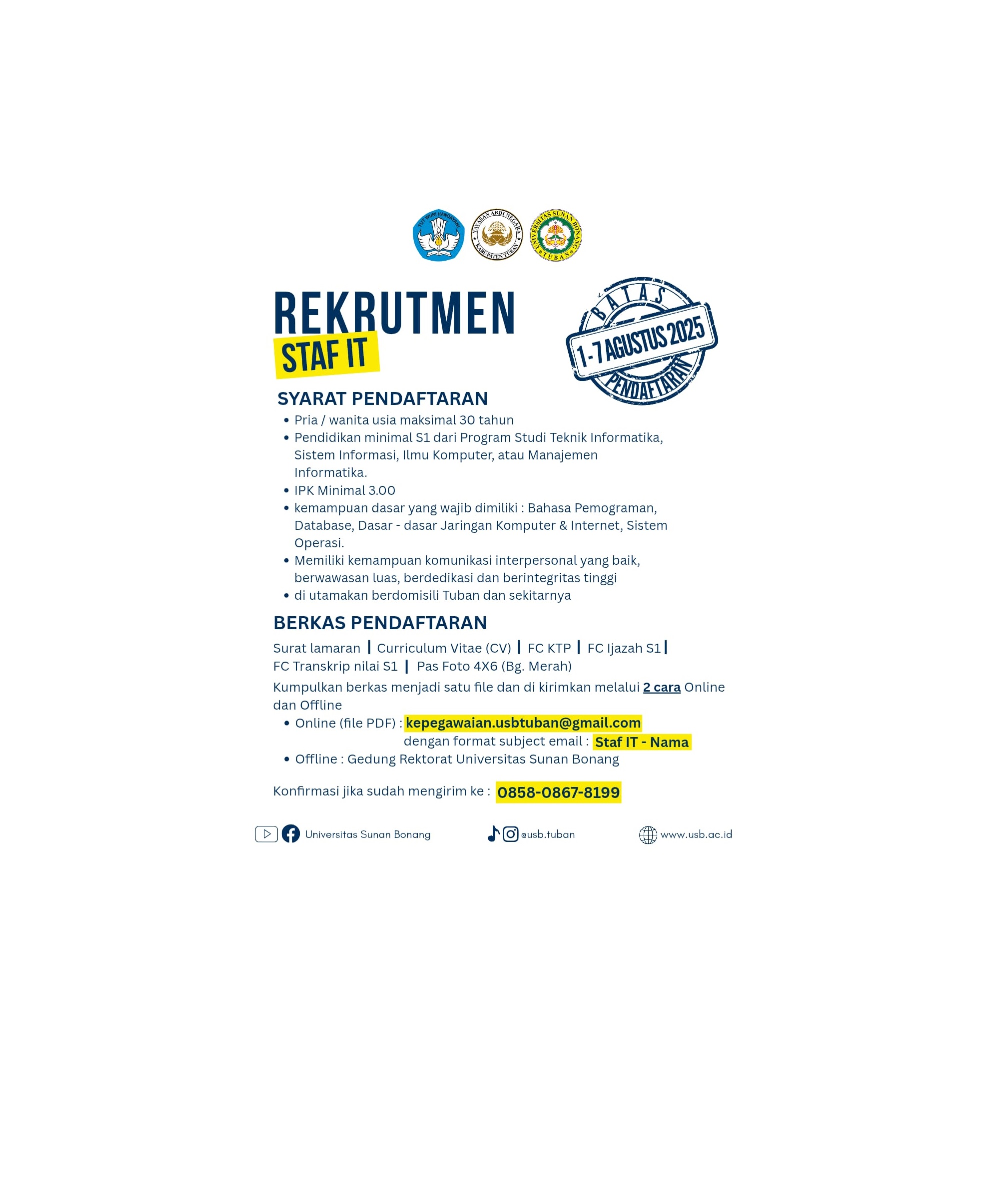 REKRUTMEN STAF IT